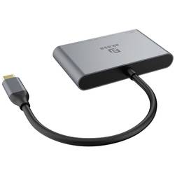 Akasa AK-CBCA31-18BK USB Hub 2 + 2 port USB-A USB 3.2 Gen2 10 GBit/s s konektorem USB C, s portem pro rychlé nabíjení hliník (eloxovaný) USB Type-C 4-In-1 Hub