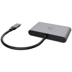 Akasa AK-CBCA31-18BK USB Hub 2 + 2 port USB-A USB 3.2 Gen2 10 GBit/s s konektorem USB C, s portem pro rychlé nabíjení hliník (eloxovaný) USB Type-C 4-In-1 Hub