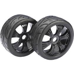 Absima 1:8 Buggy kompletní kola Street 6paprskový černá 2 ks