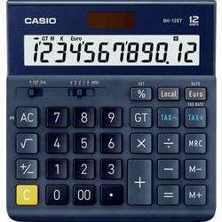 Casio DH-12ET stolní kalkulačka tmavě modrá Displej (počet míst): 12 solární napájení (d x š x v) 101 x 159 x 29 mm