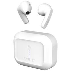 RYGHT MINO In Ear Headset Bluetooth® stereo bílá Redukce šumu mikrofonu Indikátor nabití, headset, Nabíjecí pouzdro, dotykové ovládání