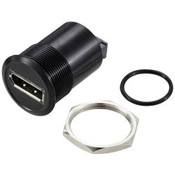 TRU COMPONENTS TC-11980480 Zásuvka panelového adaptéru DisplayPort 1,2 zásuvka DisplayPort - zásuvka DisplayPort černá Množství: 1 ks