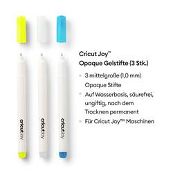 Cricut Joy™ Gel 1,0 mm, 3er sada pera bílá, modrá, žlutá