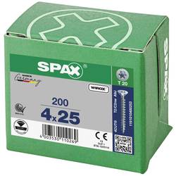 SPAX 1191010400253 R 88091 Senkkopf/T-STAR šroub do dřeva 4 mm 25 mm T-STAR plus ocel WIROX 200 ks