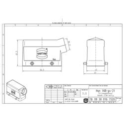 pouzdro Han® 16B-gs-21 09300161520 HARTING 1 ks Piece