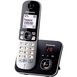 Panasonic KX-TG6821 DECT, GAP bezdrátový analogový telefon záznamník, handsfree černá, stříbrná