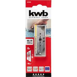 kwb 022806 Náhradní trapézová čepel, 60 x 90 x 0,5 mm 6 ks