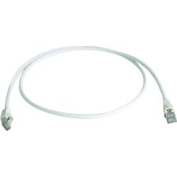 Telegärtner 100007991 RJ45 síťové kabely, propojovací kabely CAT 6A S/FTP 1.00 m bílá dvoužilový stíněný, s ochranou, samozhášecí 1 ks