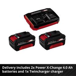 Einhell Professional Power X-Change RASARRO 36/38 (2x4 Ah) akumulátor Akumulátorová sekačka vč. 2. Nabíječka Twincharger, + 2. akumulátor 2x 18 V šířka sekání