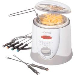 Bomann FFR 1290 fondue fritéza, 1 l, 840 W, manuálně nastavitelná teplota, bílá, šedá