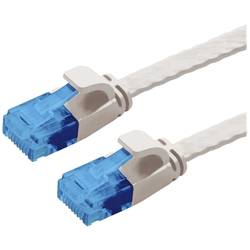 Value 21.99.2011 RJ45 síťové kabely, propojovací kabely CAT 6A U/UTP 1.00 m šedá nestíněný, plochý, pozlacené kontakty 1 ks