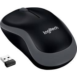 Logitech M185 optická drátová myš, bezdrátový, 2 tlačítko, 1000 dpi, šedá