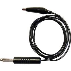 Schnepp 100CM PVC SW měřicí kabel 4 mm zástrčka krokosvorka 1.00 m černá 1 ks