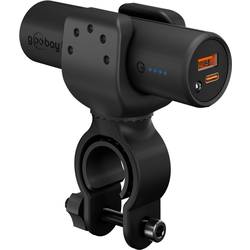 Goobay PB 5000mAh Bike Mount QC/PD powerbanka Li-Ion, 5000 mAh, Dodávka energie, Quick Charge 3.0, černá, Indikátor stavu
