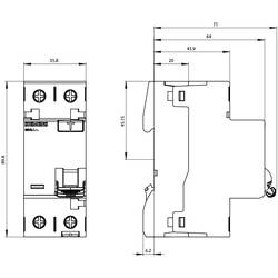 Siemens 5SV33126 5SV3312-6 proudový chránič A 2pólový 25 A 0.03 A 230 V