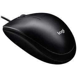 Logitech M100 optická drátová myš, kabelový, 3 tlačítko, 1000 dpi, černá