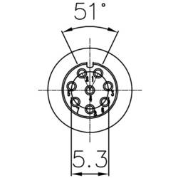 Lutronic 2340 08 T06 CB A kulatý konektor DIN, 1 ks