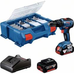 Bosch Professional GSB 18V-55 aku příklepový šroubovák, bezkartáčové, vč. 2x aku, vč. nabíječky, kufřík, vč. příslušenství, 06019H530A