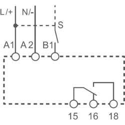 Finder 83.41.0.240.0000 časové relé monofunkční 1 ks čas.rozsah: 0.05 s (min) 1 přepínací kontakt