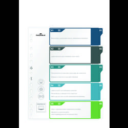 Durable 679327 rejstřík DIN A4+ 1-5 polypropylen vícebarevná 5 karet 679327