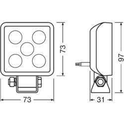 Osram Automotive pracovní světlomet 12 V, 24 V LEDriving® CUBE VX70-WD LEDWL103-WD šířka rozsahu osvětlení (d x š x v) 97 x 31 x 73 mm 550 lm 6000 K