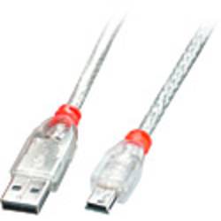 LINDY USB kabel USB 2.0 USB-A zástrčka, USB Mini-B zástrčka 5.00 m transparentní 41785