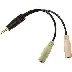 LogiLink CA0021 LogiLink - Audio-Adapter - Mini-Phone 3,5 mm, 4-polig (M) - Mini-Phone Stereo 3, jack audio adaptér [1x jack zástrčka 3,5 mm - 2x jack zásuvka