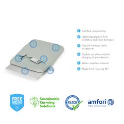 Dicota obal na notebooky Sleeve Eco SLIM M Max. velikost: 34,3 cm (13,5) stříbrná