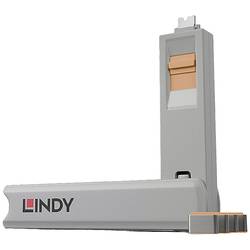 LINDY Zámek k portu USB-C® Kabel sada 4 ks oranžová vč. 1 klíče 40428