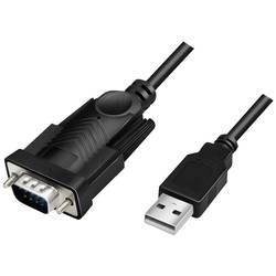 LogiLink sériový adaptér [1x USB 2.0 zástrčka A - 1x D-SUB zástrčka 9pólová] 1.5 m černá