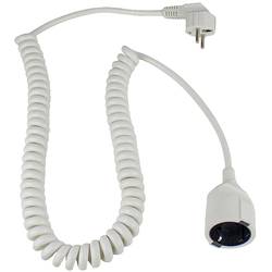 AS Schwabe 70426 napájecí prodlužovací kabel, bílá, 4 m, spirálový kabel