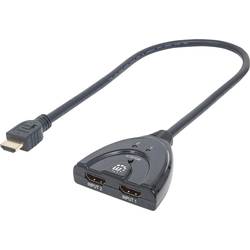 Manhattan 207416 2 porty HDMI přepínač LED ukazatel, možnost 3D přehrávání, pozlacené kontakty 1080 Pixel