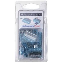 HellermannTyton 148-90057, HCPM-5-Blister-PC-BU/CL (10), kabelová svorka, 1.0-2.5 mm², kontakty 5, transparentní, modrá, 10 ks