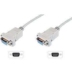 Digitus sériový kabel [1x D-SUB zásuvka 9pólová - 1x D-SUB zásuvka 9pólová], 1.80 m, černá