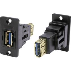 adaptér, zásuvka, vestavná USB zdířka typ A ⇔ USB zdířka typ A CP30605NX Cliff Množství: 1 ks