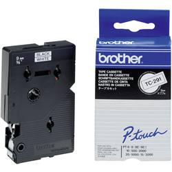 páska do štítkovače Brother TC TC-291 plast Barva pásky: bílá Barva písma:černá 9 mm 7.7 m