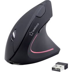 Renkforce RF-WM-322 optická ergonomická myš, bezdrátový, 5 tlačítko, 1600 dpi, černá