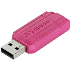 Verbatim USB DRIVE 2.0 PINSTRIPE USB flash disk 128 GB růžová 49460 USB 2.0