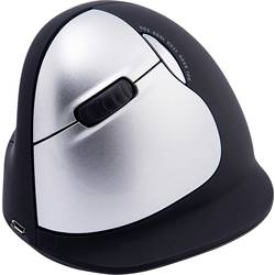 R-GO Tools HE (RGOHELELAWL) optická ergonomická myš, přenos bezdrátový, 5 tlačítko, 2500 dpi, černá/stříbrná