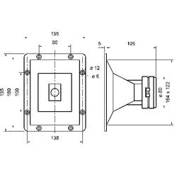 Visaton HTH 8.7 - 8 Ohm vysokotónový reproduktor s ovladačem 200 W 8 Ω