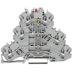 WAGO 2002-3221/1000-434 trojitá LED svorka 5.20 mm pružinová svorka osazení: L šedá 1 ks Piece
