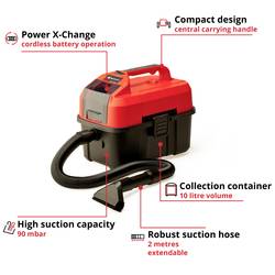 Einhell Power X-Change TE-VC 18/10 Li + StarterKIT 1668363+2188165 mokrý/suchý vysavač 10 l