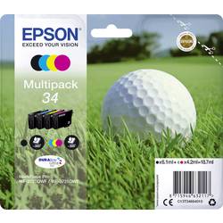 Epson Ink T3466, 34 originál kombinované balení černá, azurová, purppurová, žlutá C13T34664010
