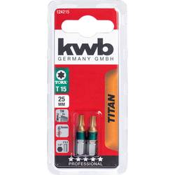 kwb 124215 Bit TX Pohon (šroubovák): 1/4 (6,3 mm) Typ zakončení: TX TX 15 25 mm