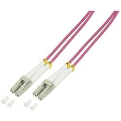LogiLink FP4LC50 optické vlákno optické vlákno kabel 50.00 m fialová [1x zástrčka LC - 1x zástrčka LC] 50/125 µ Multimode OM4