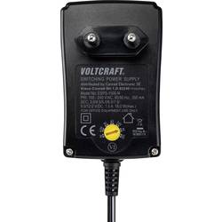 VOLTCRAFT VC-11320905 zásuvkový napájecí adaptér, nastavitelný, 3 V/DC, 4.5 V/DC, 5 V/DC, 6 V/DC, 7.5 V/DC, 9 V/DC, 12 V/DC, 1.5 A, 18 W