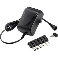 VOLTCRAFT VC-11320905 zásuvkový napájecí adaptér, nastavitelný, 3 V/DC, 4.5 V/DC, 5 V/DC, 6 V/DC, 7.5 V/DC, 9 V/DC, 12 V/DC, 1.5 A, 18 W