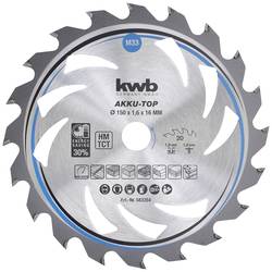 kwb 583354 tvrdokovový pilový kotouč 150 x 16 x 1.0 mm Počet zubů (na palec): 20 1 ks
