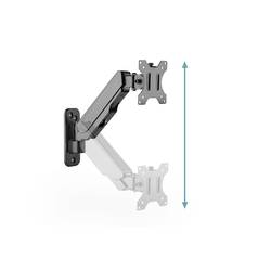 Digitus DA-90396 držák na zeď pro monitor 1 Displej: (s) 33,0 cm (13) - 81,3 cm (32) černá, černá (matná) otočný, nastavitelná výška, naklápěcí, otočný,