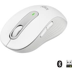 Logitech Signature M650 optická drátová myš, bezdrátový, Bluetooth®, 5 tlačítko, 4000 dpi, bílá
